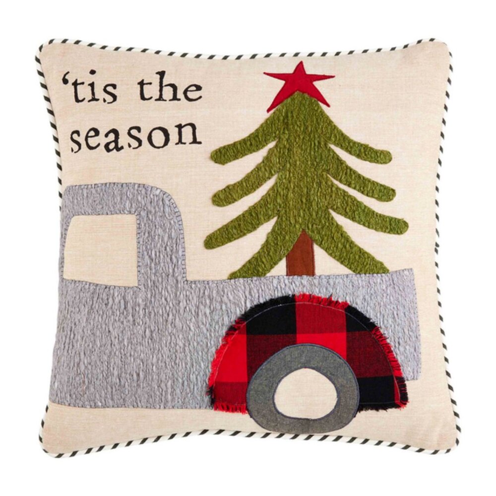 Mud Pie Tis Lodge Yarn Pillow/NWT
